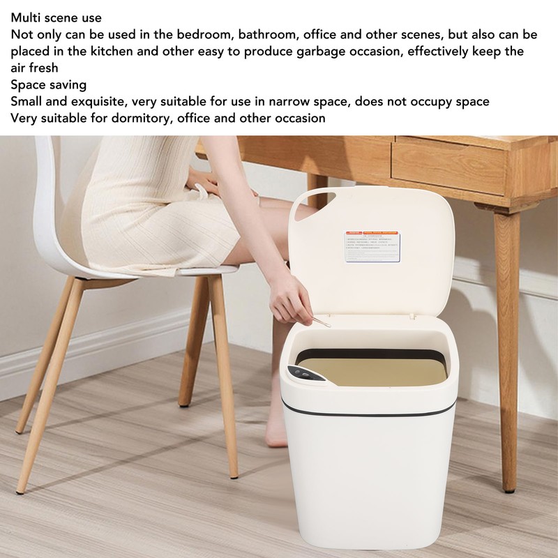 12L Automatic Trash Can Waterproof Touchless Motion Sensor Trash Can