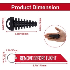 Greluma 1 x silencer exhaust wash plug, 15-38 mm / 0.6 - 1.5 inch wash plug for motorcycle, bicycle, 2-stroke rubber exhaust silencer