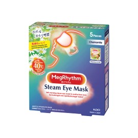 Megurhythm Steam Hot Eye Mask, Chamomile Ginger Scent, Pack of 5