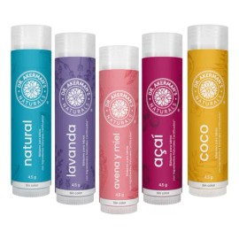 5 Pack Bálsamo Labial Dr. Akermans Frutas 4.5g Natural                                                                                                