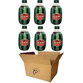 Tomomasu Japanese Soda Cider Soft Drink, 10.14Fl oz Each (Pine, Durian, Mango, Melon, Peach, Watermelon) - Pack of 6 (Watermelon (Pack of 6))