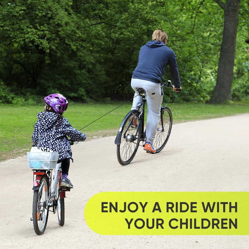 Bicycle Tow Rope Children, oGoDeal Retractable Towing System Bicycle Accessories,