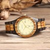 LeeEv Wooden Watches, Uwood Series Zebra Sandalwood Japanese Quartz Analog