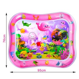 Big Tummy time mat,Tummy time Water mat, Baby Toys 3-36 Months, Fun Early Development Activity Play Center for Newborn,100x80cm.