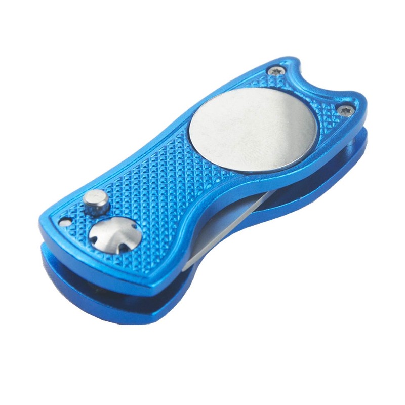 Hauni Stainless Steel Golf Divot Repair Tool Switchblade Foldable Golf