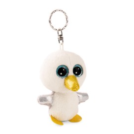 NICI GLUBSCHIS Gullbert 61841 Key Ring 9 cm White Plush Companion for Backpack or Bag, Cuddly Pendant with Metal Ring for Key Ring and Key Holder