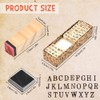 KBNIAN Wooden Rubber Stamps Kit, 40 Pcs Alphabet Rubber Stamps