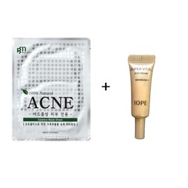 IOPE 아크네마스크5장 + 아이오페 슈퍼바이탈 아이크림 3mlx15개 Acne Mask 5 Sheets + Iope Super Vital Eye Cream 3ml x 15 Packs