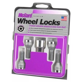 McGard 27222 Wheel Lock Set M14X1.5 Bolt Cone Seat 17Mm Hex 27.5Mm Shk-Chrome