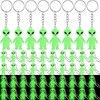 Simgoing 50 Pcs Alien Party Favor, Glow Alien Keychains Bulk,