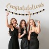 Pre-strung Congratulations Banner - No DIY - Gold Glitter Congratulation