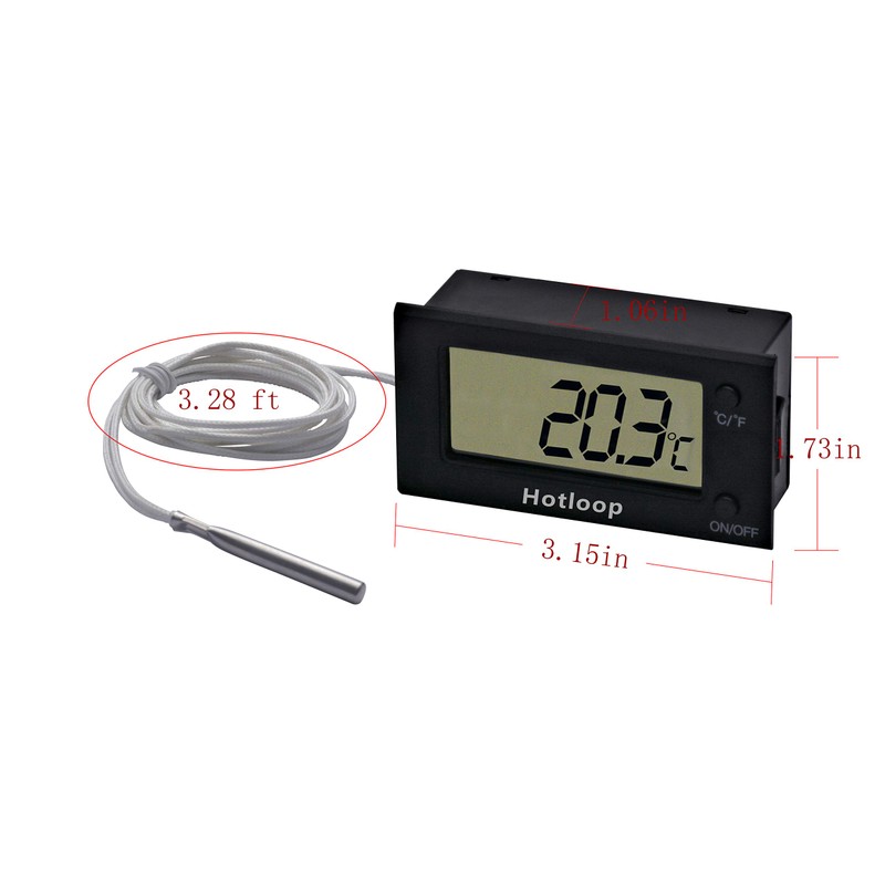 Hotloop Digital Oven Thermometer Heat Resistant up to 572°F/300°C, LCD