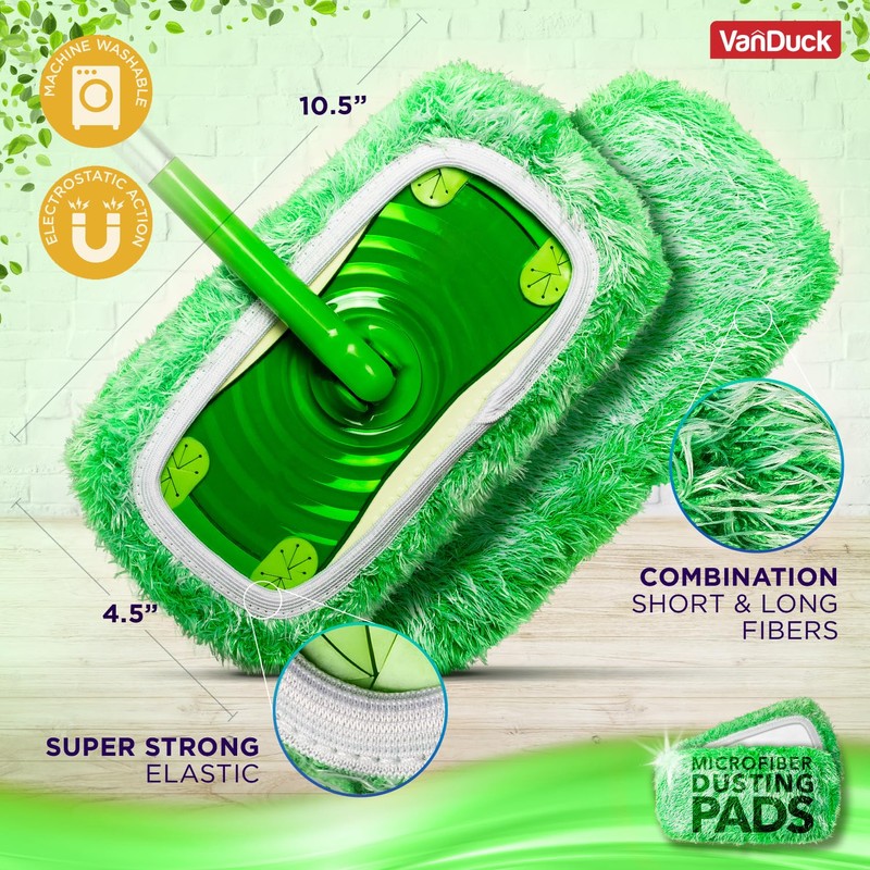 VanDuck Floor Duster Refill Compatible with Swiffer Sweeper Mop (2