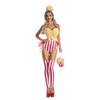Party King Women's Popcorn Babe Costume, Multi, Medium