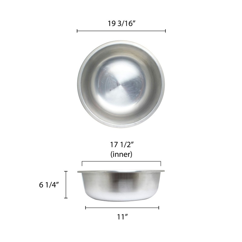 Thunder Group ALBS001 Aluminum Basin, 19-Inch Diameter by 6-Inch Height,