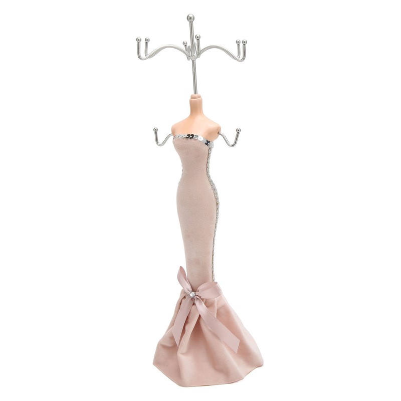 Mannequin Ring Hanging Tower Long Bodycon Dress Strapless Mannequin Earring