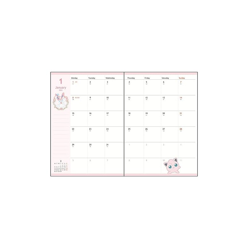 Sunstar Stationery Pocket Monster 2024 Monthly B6 Flyer S2957140