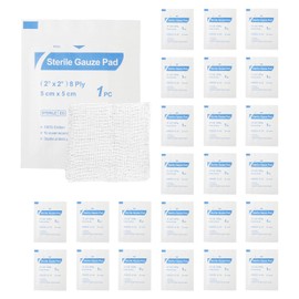 Tabanzhe Disposable Gauze Swabs-30PCS 5x5cm Sterile Gauze Pads Cotton Wipe Pads Skin Care Dressing Supplies for Wound Outside