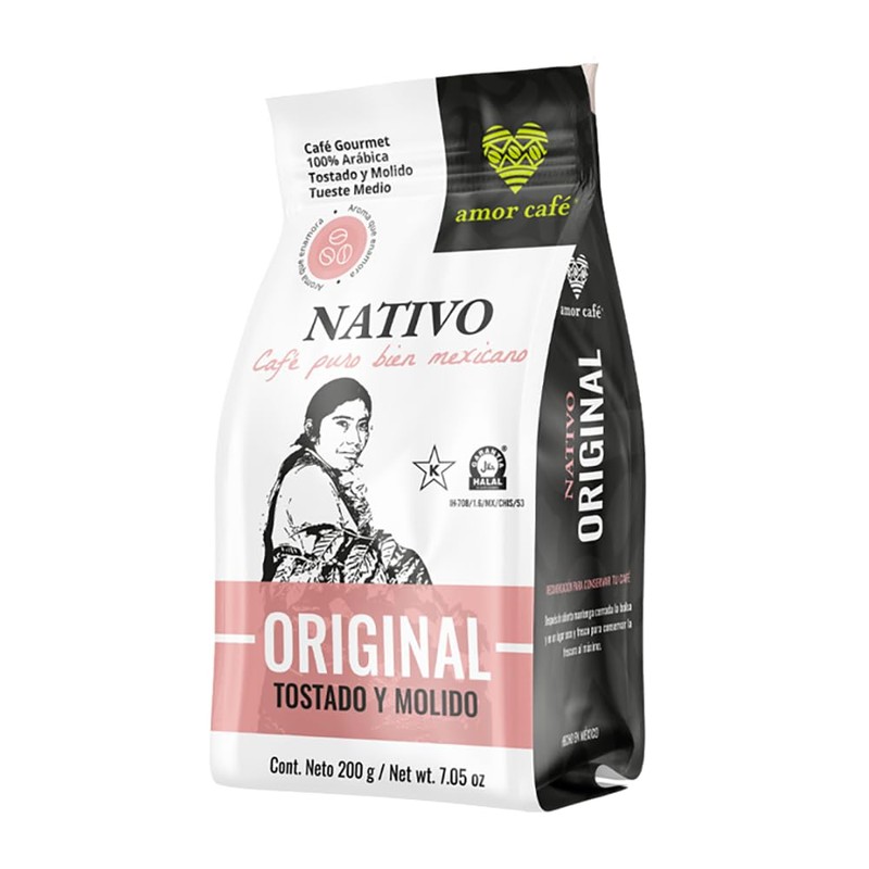Amor Café NATIVO Original Café Tostado y Molido 200 g