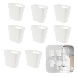 8PCS Kitchen Cabinet Door Storage Box, Adhesive Wall-Mounted Storage Box, Inside Cabinet Door Storage for Kitchen Bathroom Office