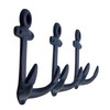 Wowser Nautical Cast Iron Ship Anchor Wall Hooks, 6 Inches,