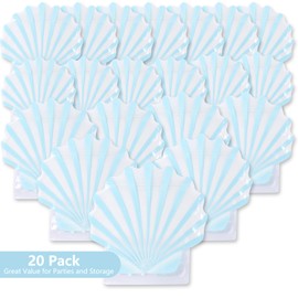 Luvlewen 20pcs Seashell Bags, Hangover Recovery Kit Bags, Stand Up Pouch Bags, Resealable Mylar Bags for Bachelorette Party Favor Supplies