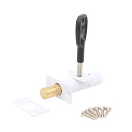 Door Mortice Rack Bolts | White | Pack of 2 + 2 Star Keys