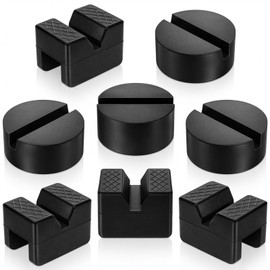 8 Pcs Jack Stand Pads, Black Rubber Cars Jack Stand Pads 2-3 Ton Universal Slotted Rail Pinch Welds Protector for Car Accessories