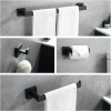 Unbranded Bathroom Towel Bar Set Black 5-Pieces Bathroom Hardware Set