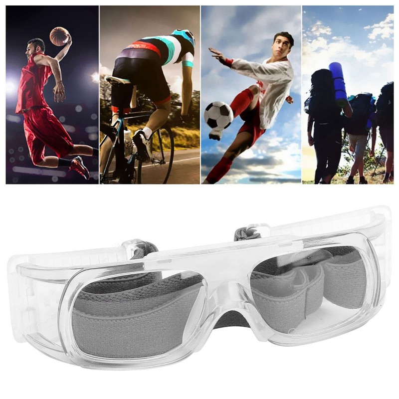 AntiExplosion Basketball Glasses Football Goggles UV Protection Sport Eyeglasses(White )