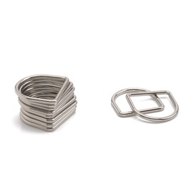 Trimming Shop 10 Pcs 25mm Welded Metal D-Ring Clasps Durable Buckles for Handbag Webbing Wallet Dog Collars Belts DIY Craft Projects Silver