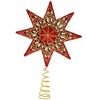 WeRChristmas Shatterproof Deluxe Christmas Star Tree Topper with Glitter, 21