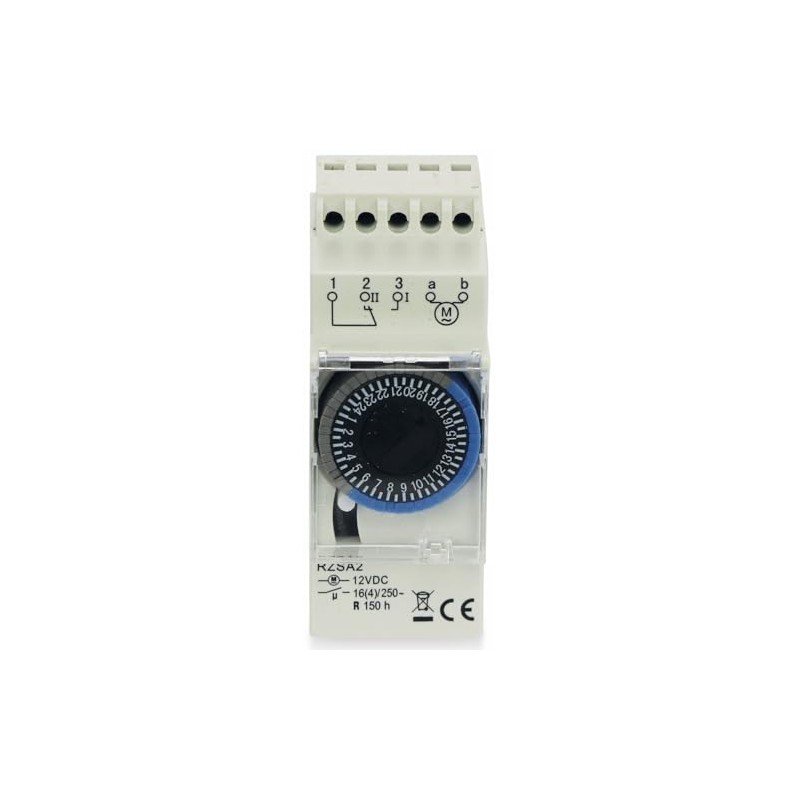 RELTECH RZSA2 12V DIN Rail Analog Timer Switch
