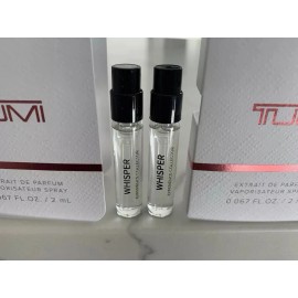 Tumi Lot of 2 x TUMI Whisper Extrait De Parfum sample spray - 0.067oz 2ml each vial