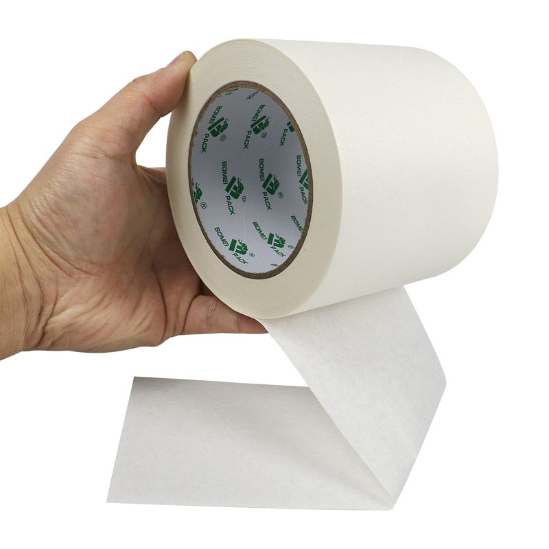 BOMEI PACK Masking Tape for Construction, White, Width 3.9 inches
