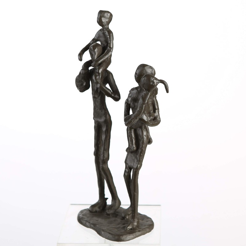 Casablanca Family Design Sculpture Made of Iron Burnished Height 22