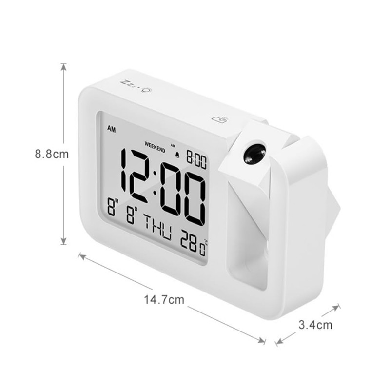 FAYAIALO Projection Alarm Clock,Digital Clock with Backlight Display,Show Date Week