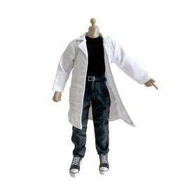 1/12 Action Figure Clothes,Trench Coat for 6" Action Figures,1:12 Scale Miniature Clothing,Doctors' lab Coats (Male's Normal Version)
