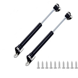 40N/9 lb Gas Strut Cabinet Hinge Safety Lift Support, Soft Open & Down Lid Support & Buffer Telescopic Cabinet Door Glue Head Gas Spring Supports 12 inch Length Black(2 Pcs)