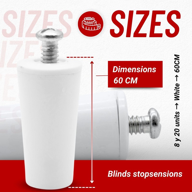 DOJA Barcelona Roller shutter stopper, pack of 20, blind stopper,