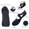 Toes&Feet 2-Pack Black Padded Cushion Barre Yoga Pilates Socks with