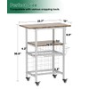 Queension Craft Cart with Wheels for Cricut Machines, Craft Organization