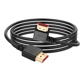 YACSEJAO 8K HDMI 2.1 Right Angle Cable 6.6FT 90 Degree 48Gbps High Speed HDMI Male to Male Cable for 4K @ 120Hz 8K @ 60Hz 2K @ 240Hz (Right Angle)