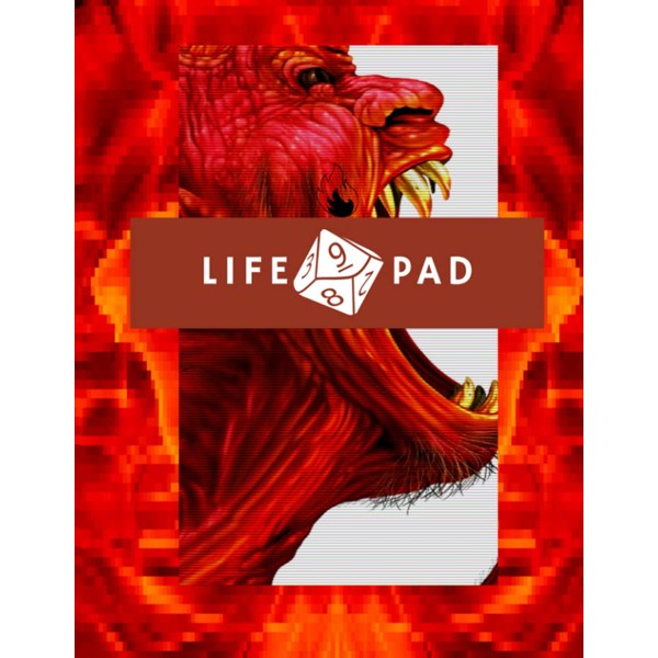 TCG Life Pad: Fire Themed Cover Life Counter Templates