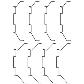 Universal 120mm CPU Fan Mounting Clips Kit - Stainless Steel Wire Buckle for Tower,Tool-Free Snap-On Installation,Black,2 Sizes (8 Clips Total)