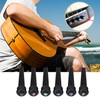6Pcs Ebony Bridge Pins With Abalone Shell for Acoustic Folk