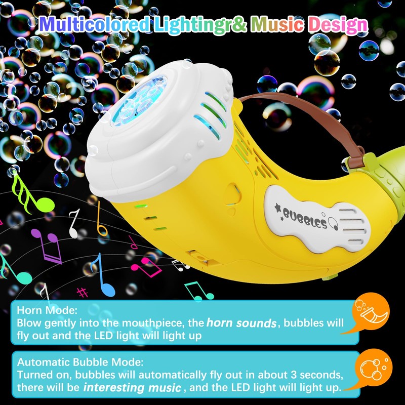 Bubble Machine Children's Musical Bubble Gun that Can Be Blowed