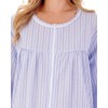 Slenderella Seersucker Zip Front Gathered Yoke 45 inch Housecoat (10/12,