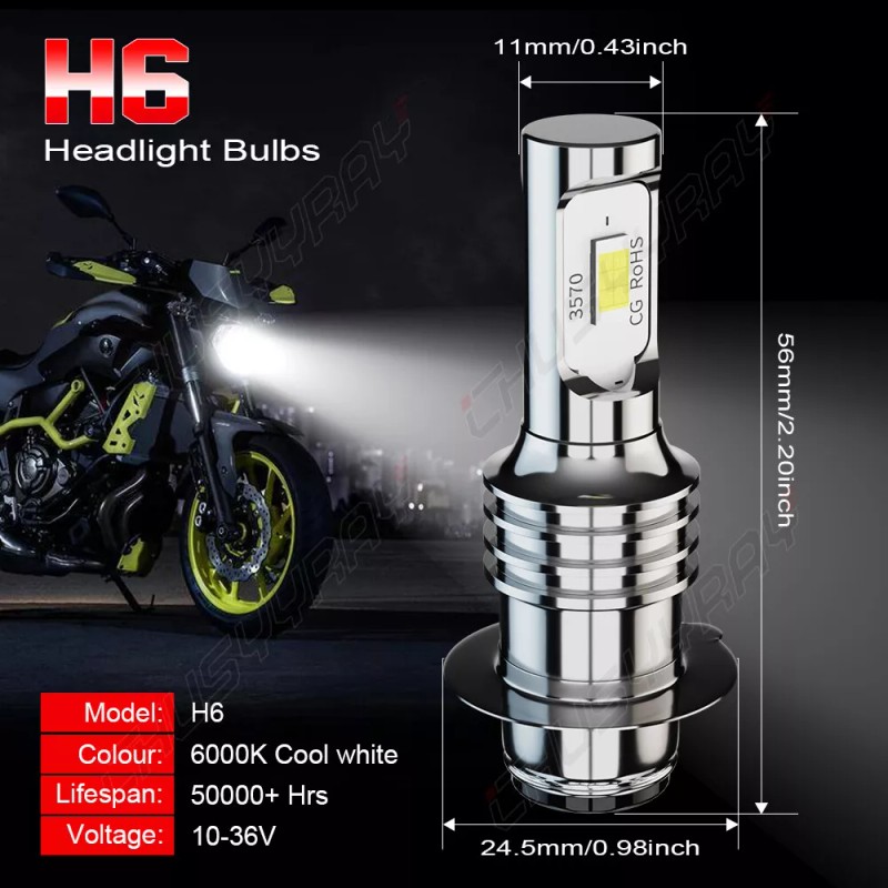 CHUSYYRAY High Power HID LED Headlight H6 Bulb for Yamaha