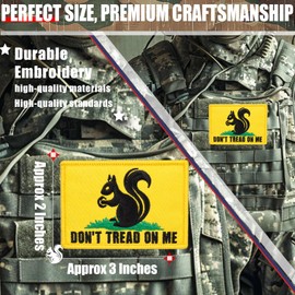 The Squirrel Morale Patch – 2x3” Embroidered Don't Tread Hook & Loop Patch for Backpacks, Jackets, Dog Vests, Hats, Patch Walls & More – Fun, Durable Collectible